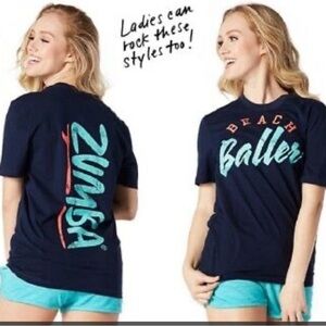 Navy Zumba Graphic T-Shirt Unisex XS